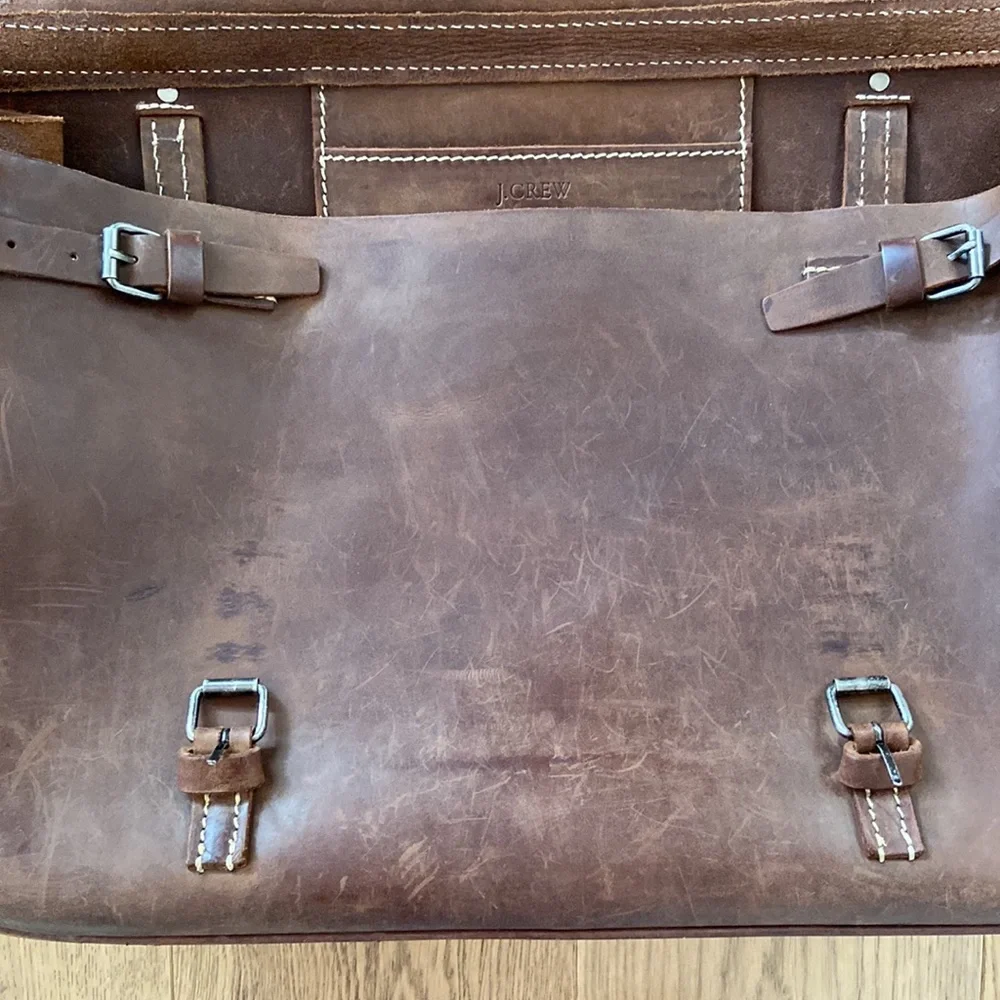 J. Crew Leather Messenger Bag
